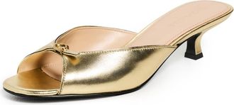 Coach Coach Womens Kitten Heel Sandal Heeled, Gold., 3.5 UK