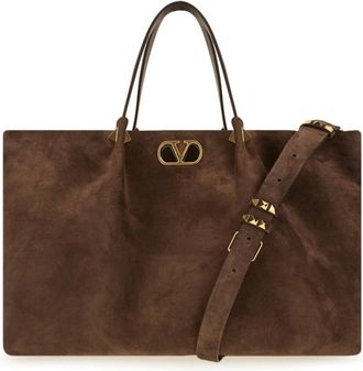 Valentino Garavani Borsa Tote Grande VLogo Signature - - Bags - Donna - Marrone - ONE SIZE