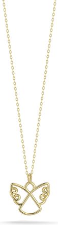 Ember Fine Jewelry 14K Gold Open Angel Necklace