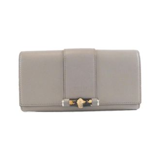 Gucci Gray Leather Long Wallet (Bi-Fold) (Pre-Owned)