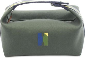 Herm&egrave;s 2010-2025 Small Toile Bride A Brac Case vanity bag - Green
