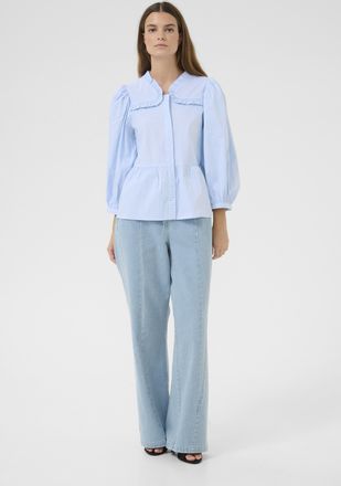 Karen by Simonsen Blouse met lange mouwen Feminine Pearl Blue