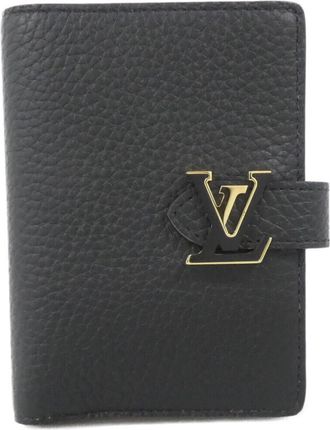Louis Vuitton Black Leather Wallet (Bi-Fold) (Pre-Owned)