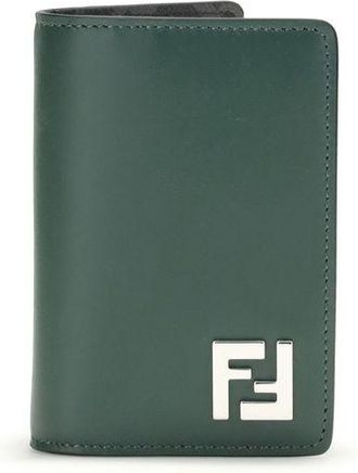 Fendi Zwarte Kalfsleren Bos Taurus Portemonnee