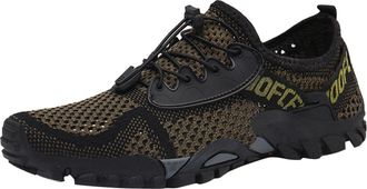 Generic Spring and Autumn Fashion Mens Mesh Wading Sneakers Mens Hiking Sneakers Hiking Mens Shoes Winter for Men (Green, 5.5)