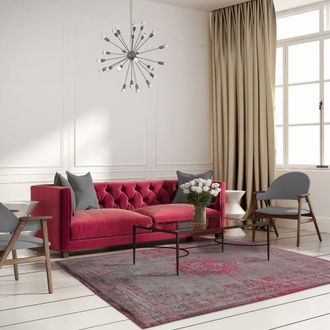 Louis De Poortere Alfombra lavable interior/exterior rojo 80x150
