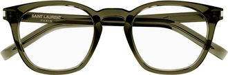 Saint Laurent Eyewear Saint Laurent Sl 28 Opt Linea Corner Angle 003 Green Transparent Glasses