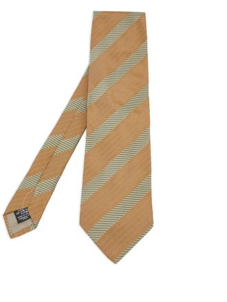 Giorgio Armani striped tie - men - Silk - One Size - Neutrals