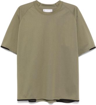 sacai cotton T-shirt - Green