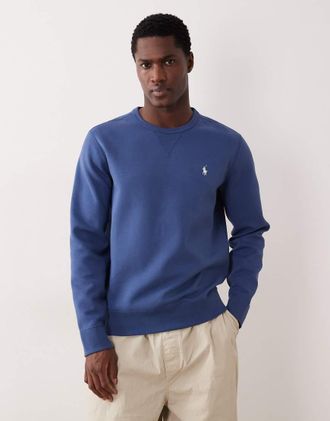 Polo Ralph Lauren Felpa in pile blu chiaro con logo