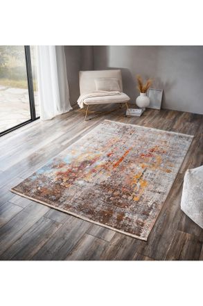Andiamo Flickenteppich Aus Baumwolle 50x80 Cm – Handgewebt, Bunt, Pflegeleicht, Mit Fransen, Für Flur, Wohnzimmer & Mehr
