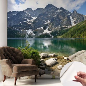 Tulup Carta Da Parati Autoadesiva Moderna - Fotomurale - Lavabile - Ufficio - Design Moderno - Lago Di Montagna 250x250 Cm