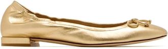 Stuart Weitzman Ballerinas met Strikdetail - Dames - Ballerinas - Geel - 36 1/2 EU - Schoenen