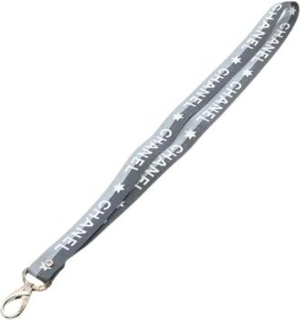 Chanel Pre-owned Accessories, female, Gray, Size: ONE SIZE Pre-owned Sports Line Coco Mark Necklace Strap Accessory