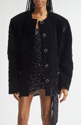 Area Quilted Velvet Lady Jacket in Black at Nordstrom, Size X-Small