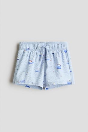 H&M Printed Swim Shorts in Light Blue/boats at Nordstrom, Size 9-12M
