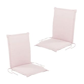 ED&Egrave;N JARD&Iacute; Pack 2 cojines para silla jard&iacute;n repelente al agua rosa