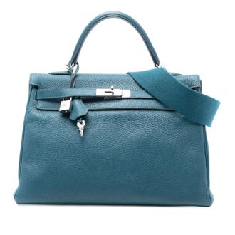 Herm&egrave;s Pre-owned Hermes Clemence Kelly II Retourne 35 Ladies [Q]