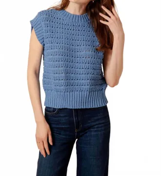 Elan Pepper Knit Sweater In Blue