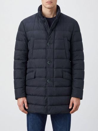 Herno Long Quilted Nylon Puffer Coat with High Neck and Button Closure
