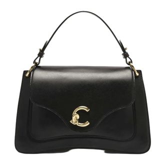 Coccinelle Handbags, female, Black, Size: ONE SIZE Smooth Leather Shoulder Bag