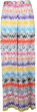Missoni Gebreide broek met zijsplitten - Dames - Wijde Broeken - Veelkleurig - S - Broeken