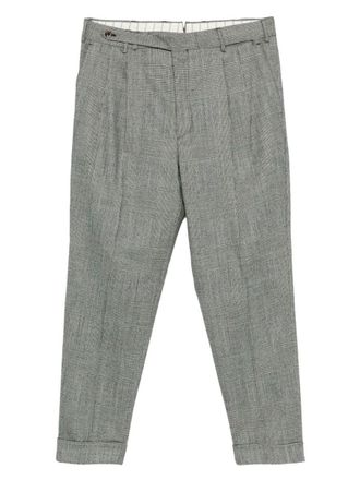 Pantaloni Torino Checked Wool Carrot Trousers Clothing