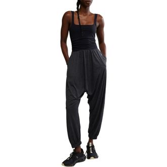 Free People Shiny Happy Tank Jumpsuit in Black at Nordstrom Rack, Size X-Large