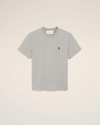 Ami Grey Cotton Contrasted Adc Tshirt Grey - XXXL - for Men