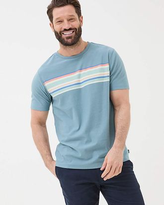 FatFace Chest Stripe TShirt