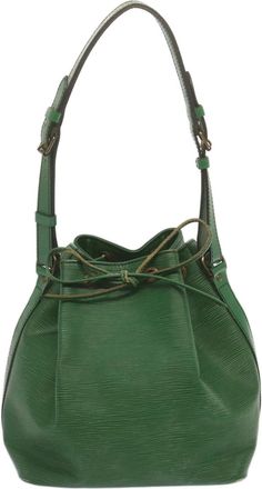 Louis Vuitton Noé Green Leather Shoulder Bag (Pre-Owned)