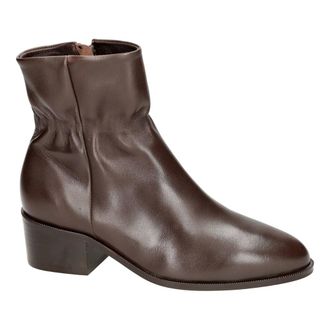 Softwaves Gabina Enkellaars met hak - Dames - Schoenen - Bruin - Maat: 39 EU Leer