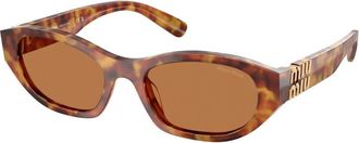 Miu Miu Accessoires, Dames, Bruin, ONE Size, Mua 03S Zonnebril