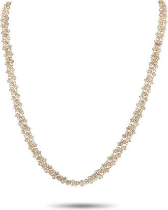 Luxury Bazaar 18K Yellow Gold 24.5 ct Diamond Briolette Necklace MF19-012726