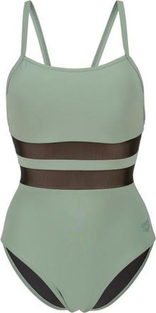 Arena Mesh Equals Swimsuit Back B Badeanzug f&uuml;r Damen | gr&uuml;n
