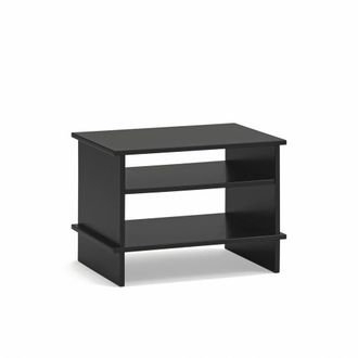 Teulat Mesita de noche 2 estantes negro