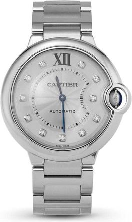 Cartier Pre-owned Cartier Ballon Bleu De Cartier Diamond Silver Dial Mens Watch WE902075