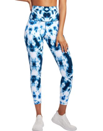 Maidenform Womens Firm Foundations Shapewear Leggings - Available in Tall DMS085, Resolution Blue Tyedye, Medium
