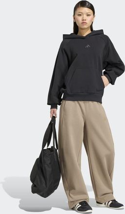adidas Essentials Contemporary - Pantaloni bombati in pile kaki six-Verde