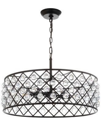 Jonathan Y Designs Jonathan Y Gabrielle 23In Crystalmetal Led Pendant