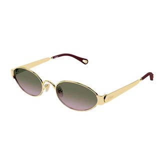 Chlo&eacute; Sunglasses, unisex, Yellow, Size: 54 MM Oval Sunglasses