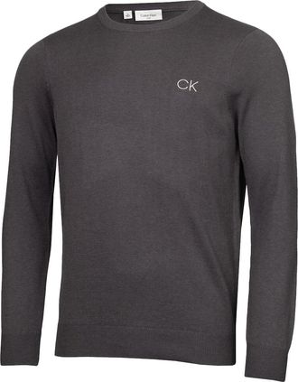 Calvin Klein Mens Round Neck Golf Sweater - Steel Grey - XXXXL