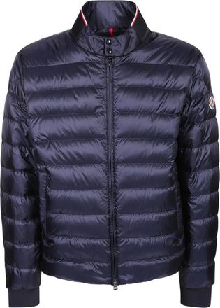 Moncler Heren, Jassen, Blauw, Maat: S Nylon