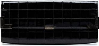 Chanel Pre-owned Clutches, female, Black, Size: ONE SIZE Pre-owned Quilted Patent Leather Clutch