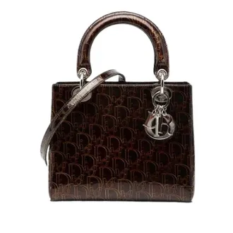 Dior Pre-owned Handbags, female, Brown, Size: ONE SIZE Pre-owned Lady Dior Handbag