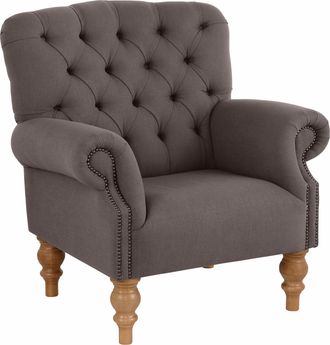 HOME AFFAIRE Sessel »Lord« mit echter Chesterfield-Knopfheftung und Ziernägeln