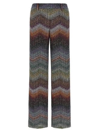 Missoni Multicolor Zigzag lam viscose pants