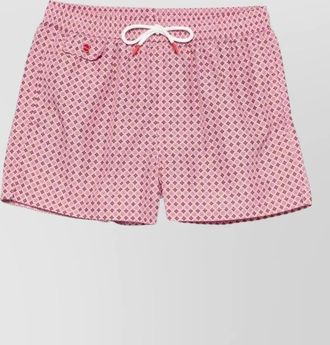 Kiton geometric print swim shorts