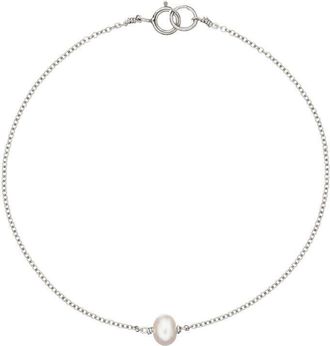 Lily & Roo Solid White Gold Single Pearl Bracelet