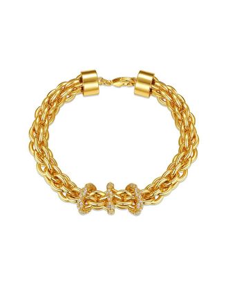 Rachel Glauber 14K Plated Braided Bracelet